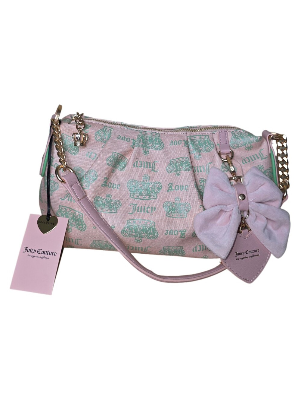 Juicy Couture Juicy Fan Club Shoulder Bag Pink Diamond/ Retro